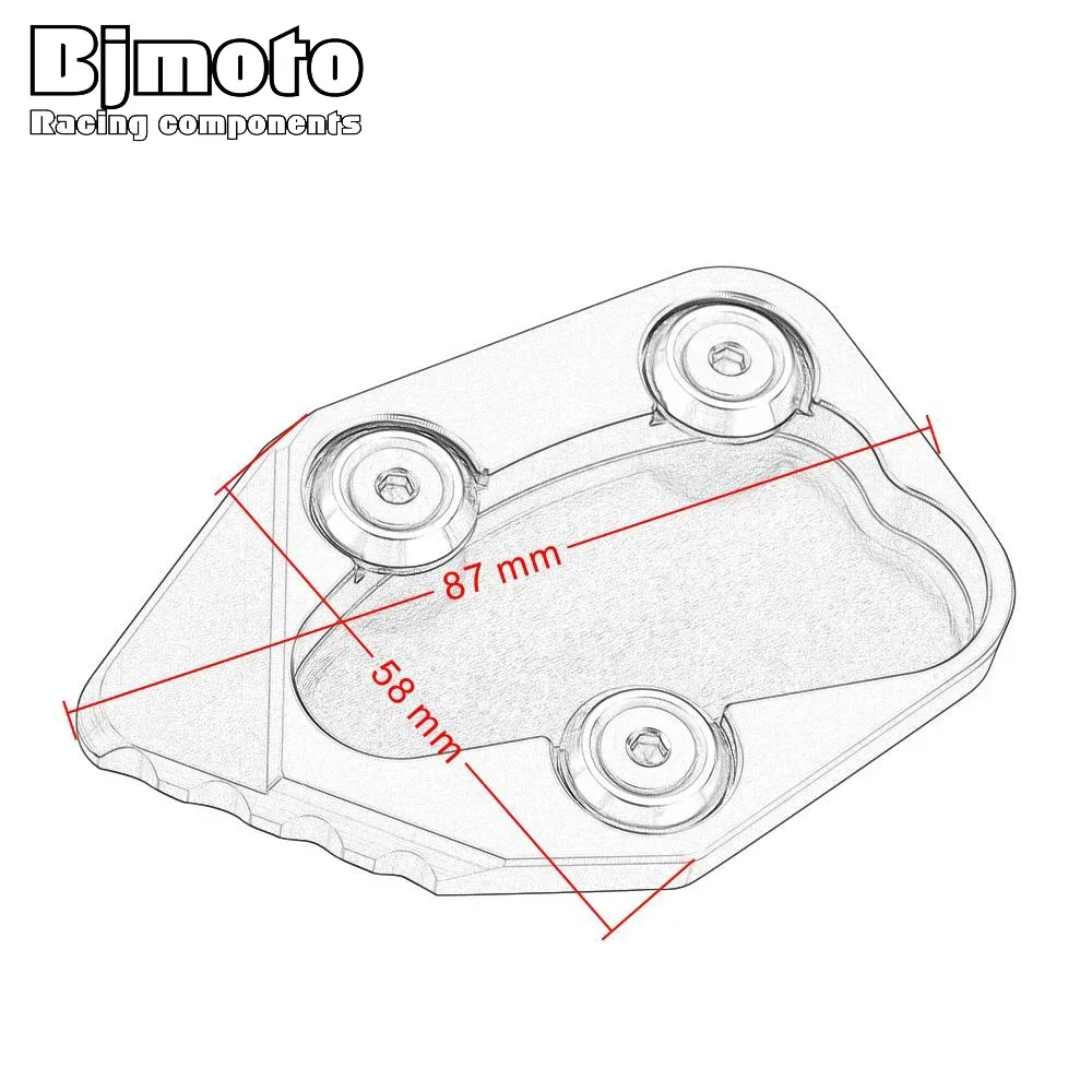Motorcycle Kickstand Side Stand Extension Enlarger for Honda CBR1000RR CBR600RR CBR650F CBR600F CBR500R CB500F/X CBR250F CBR300R