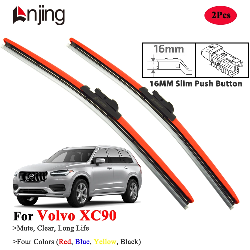 

LNJING Colorful Wiper Blades For Volvo XC90 275 256 SUV 2002-Now