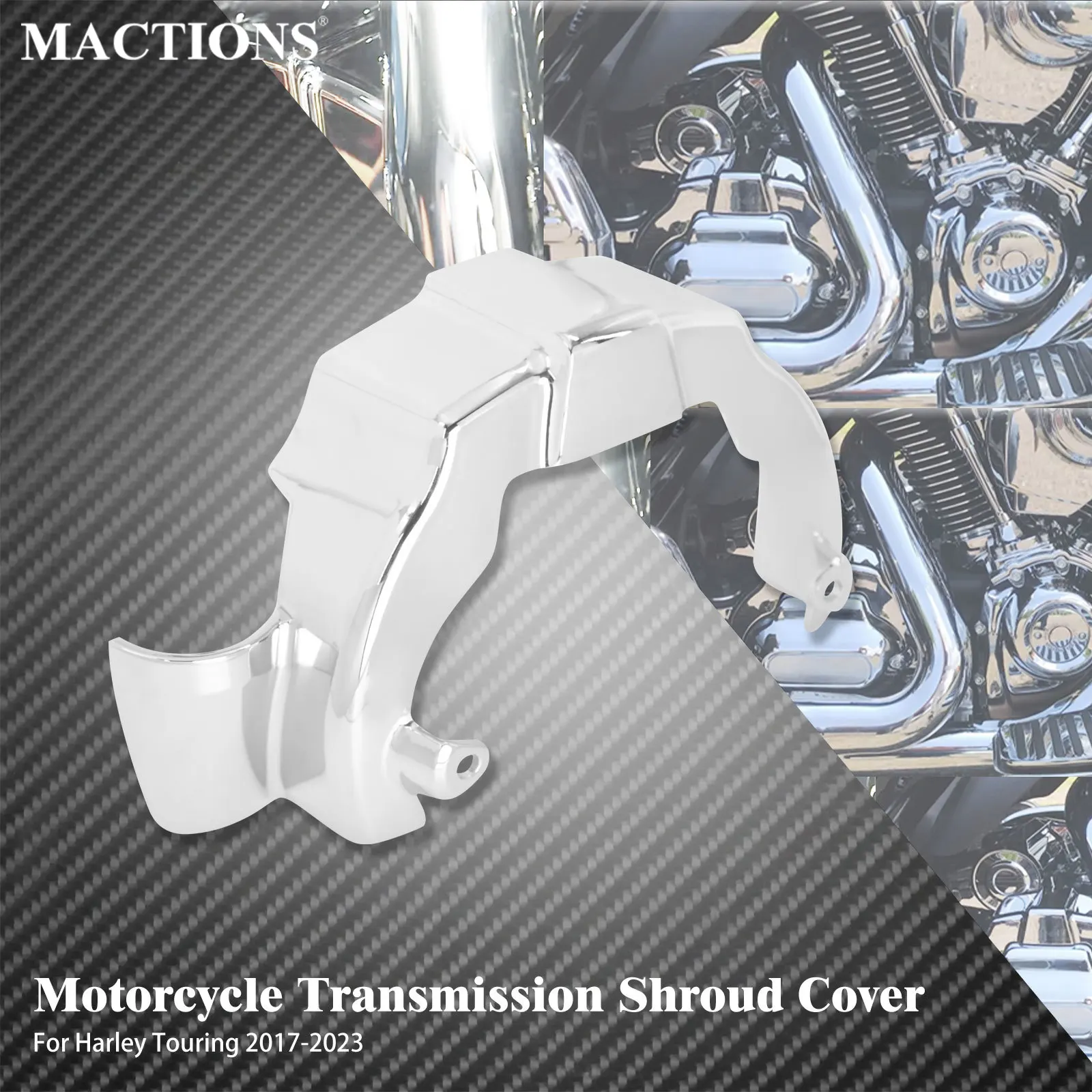 

Motorcycle Engine Transmission Cover Protector Shroud Cover For Harley Touring Road Street Electra Glide FLHT FLHTK FLTRX 17-23