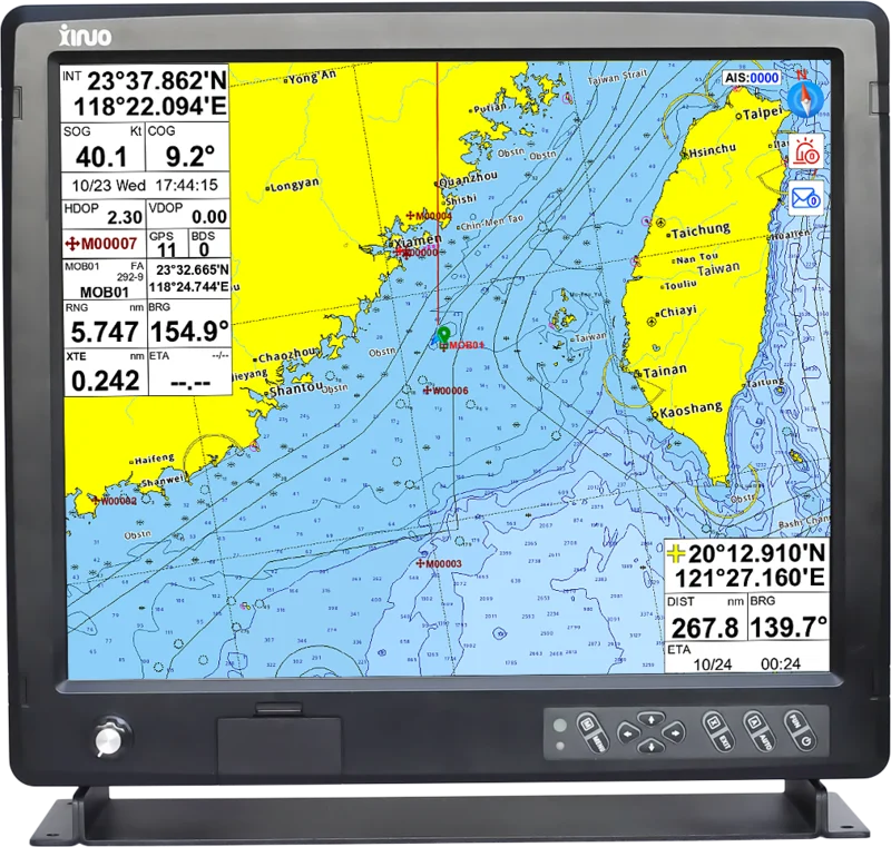 

Marine Navigator GPS Chart Plotter & AIS Class B Combo HM-5919 19" Large TFT LCD Display CE IMO NMEA0183 IP65