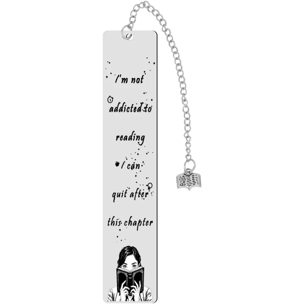 

Funny Bookmark Gift for Women Men - I'm Not Addicted to Reading Can Quit After This Chapter - Unique Gifts for Friends Classmate