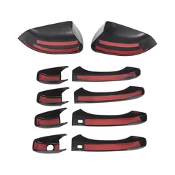 Rearview Side Mirror Cover & Door Handle Trim Cover for 2011-2021 Jeep Grand Cherokee Dodge Durango Exterior Parts