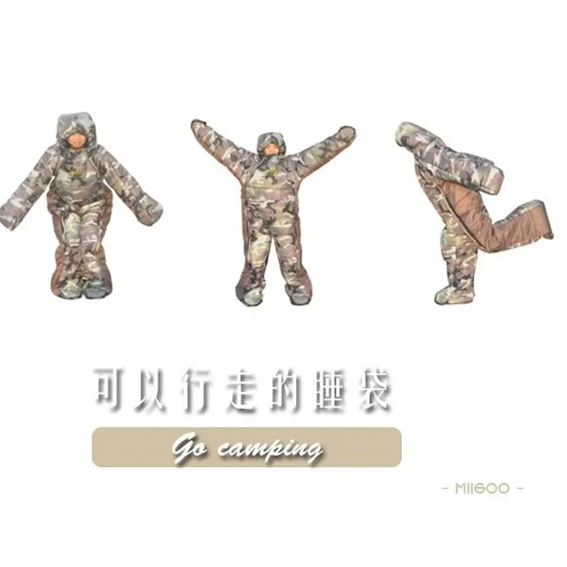 Outdoor camping humanoid sleeping bag Winter camping sleeping bag Hospital watch vigil Temporary rest Human mummy sleeping