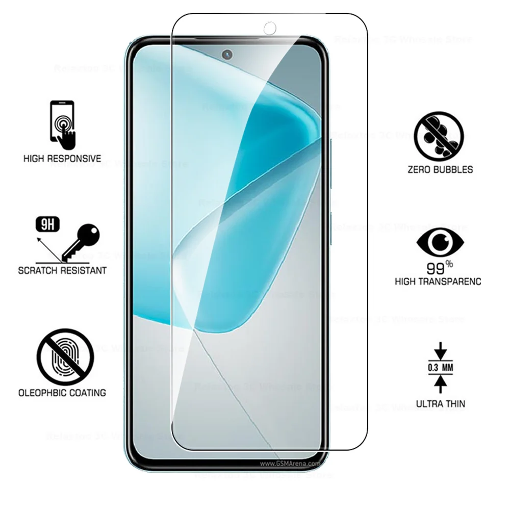 5Pcs Clear Screen Protector For Infinix Hot 50 Pro 4G Glass InfinixHot 50 Hot 50i Hot50 i 5G Hot50Pro Tempered Glass Flims Cover