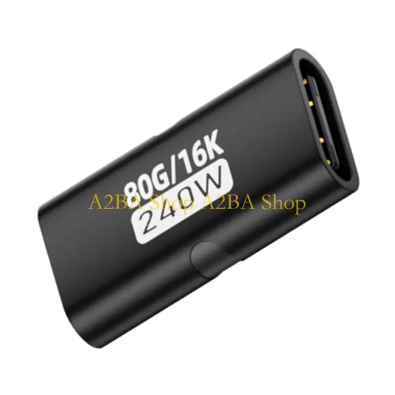 A2BA Portable USB4.0 Adapter Enabling 80Gbps Fast Data Exchange 240W Delivery in a Metal Build for Electronics Mobility