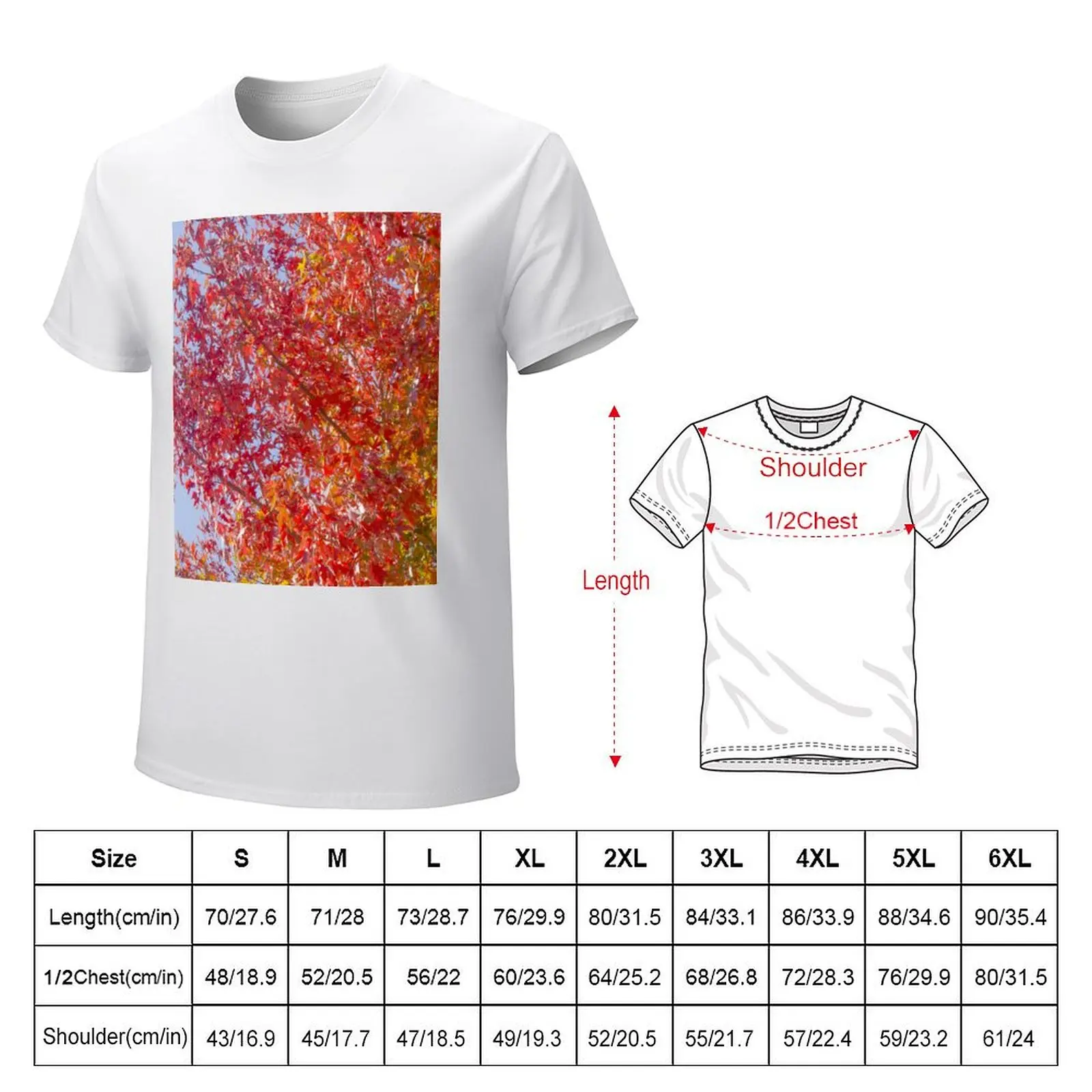 Brightly Colored Fall Tree T-Shirt summer clothes Blouse mens t shirt