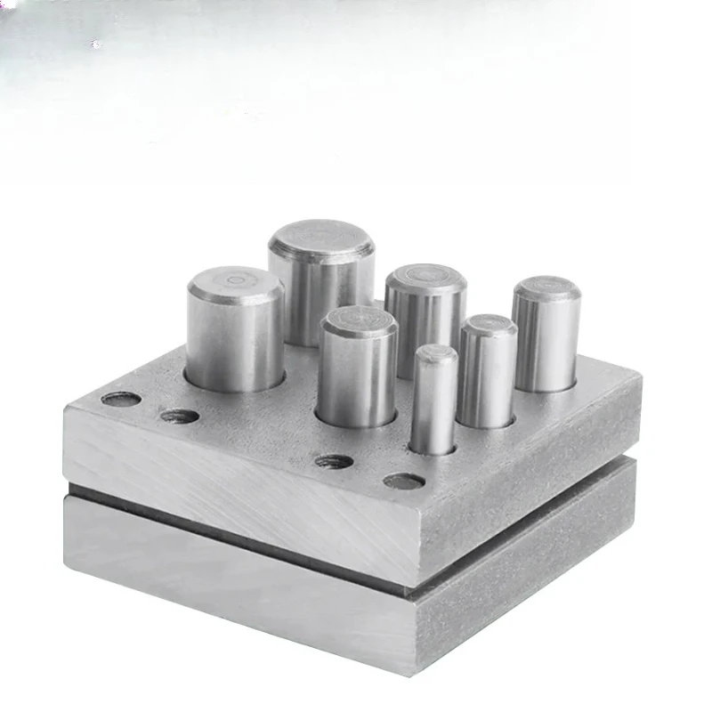 

7 Holes Punch Set Round Mold Cutting Punching Die Round Punch Die Stamper Shaped Nest Punching Tools for Metal Jewelry