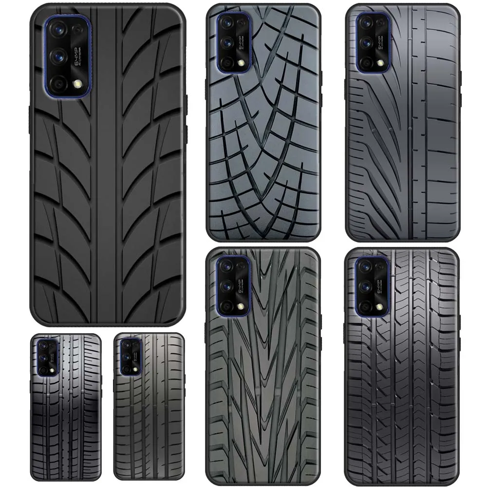 Tire Tread Tyre Track For OnePlus 11 10 Pro 10T Nord 3 2T CE 2 Lite Realme C55 C35 C33 C31 C30 C21Y GT Neo 5 Case