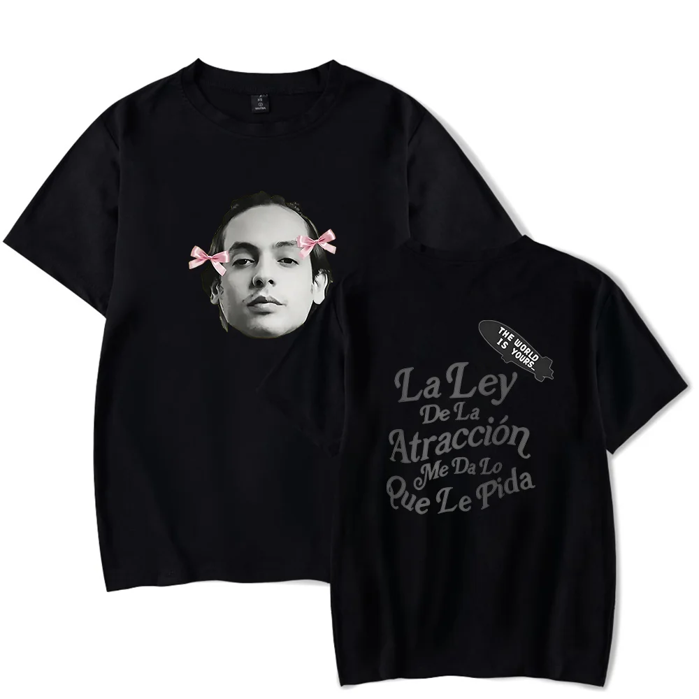 Natanael Cano Tour Merch Tshirt The World Is Yours Crewneck Short Sleeve Men Women Tee Tops Casual