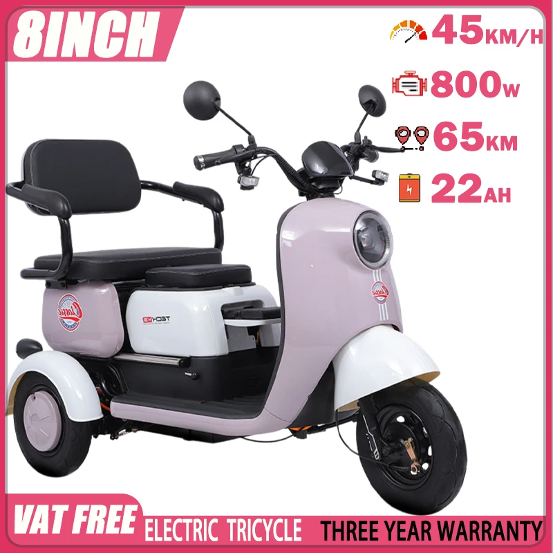 New Electric Tricycle 800W60V22AH For Home Transportation Of Children Adult Leisure Mini Small Elderly Assisted Electric Scooter