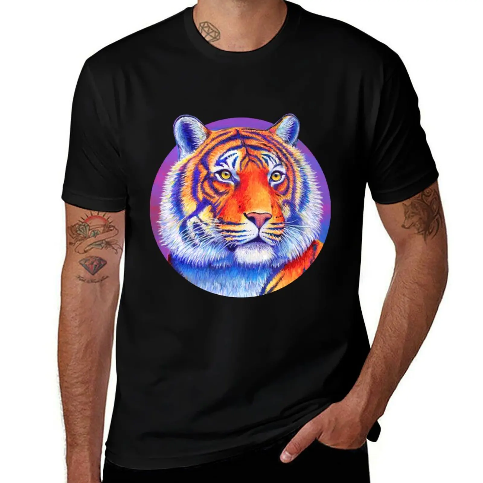 

Fiery Beauty - Colorful Bengal Tiger T-Shirt g man t shirts for men graphic t shirts for man T-Shirt