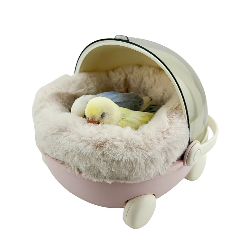 Parrot sleeping nest multifunctional four seasons bird's nest peony out cage Internet celebrity baby cradle car