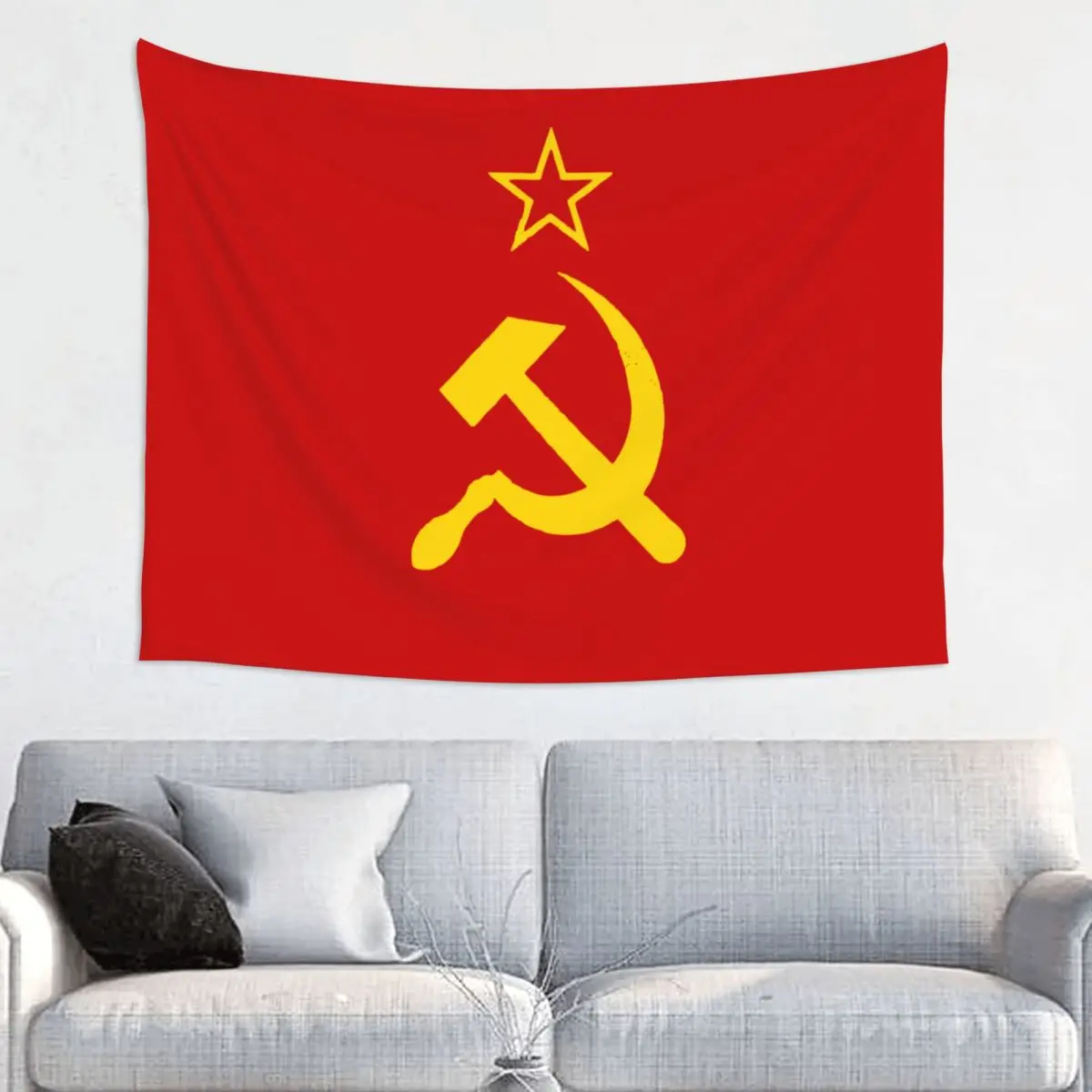 USSR Hammer And Sickle CCCP Russian Soviet Flag Tapestry Wall Hanging Hippie Tapestry Boho Decoration Room Home Decor Wall Cloth