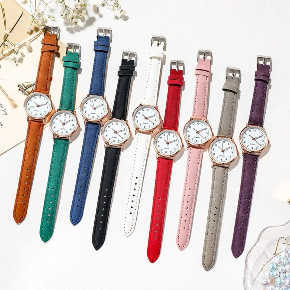 

Alloy Quartz Wristwatches Gift Leather Watch Band Luminous Luminous Watch Glass Wrist Watches Women