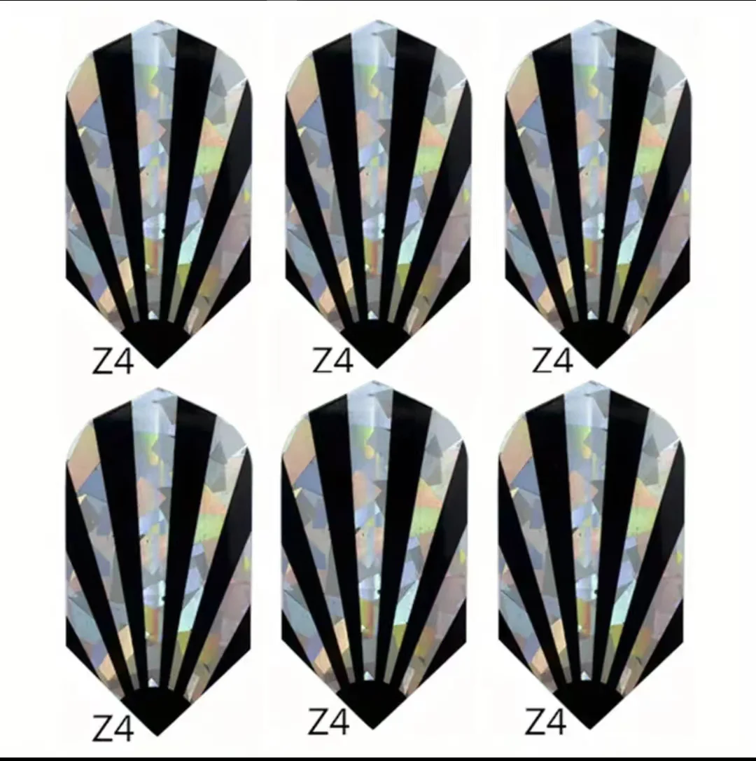 30 Pcs Durable Slim PVC Dart Flights Laser Reflective Designs for Steel Tip and Soft Tip Darts for Hobbyists Tournament Players