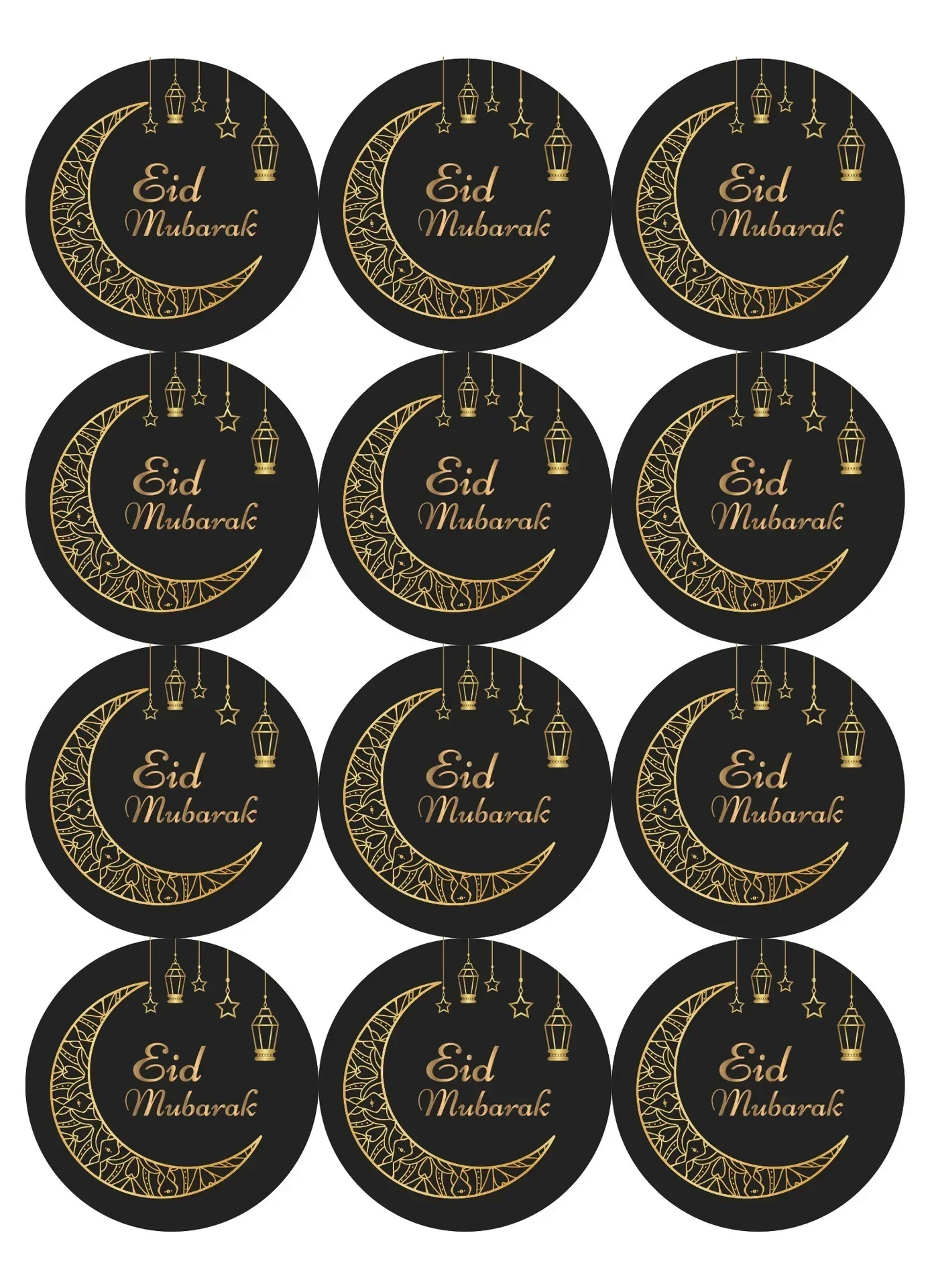 Islamitische Moslim Eid Al Fitr Decoratieve Stickers Decoratieve Benodigdheden Ramadan Eid Mubarak Cadeau Label Verzegelingsstickers 60/120 Stuks