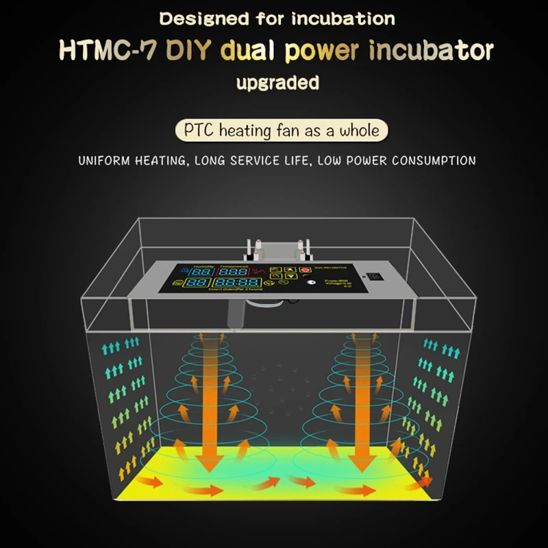 HTMC-7 Egg Intelligent Incubator Controller High Quality Multifunctional Automatic Digital Incubator Controller,EU Plug Promotio