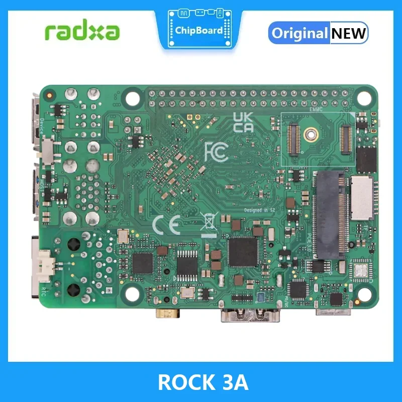 Radxa ROCK 3A 쿼드 코어 64 비트 암, 록칩 RK3568 SoC 4K 개발 보드