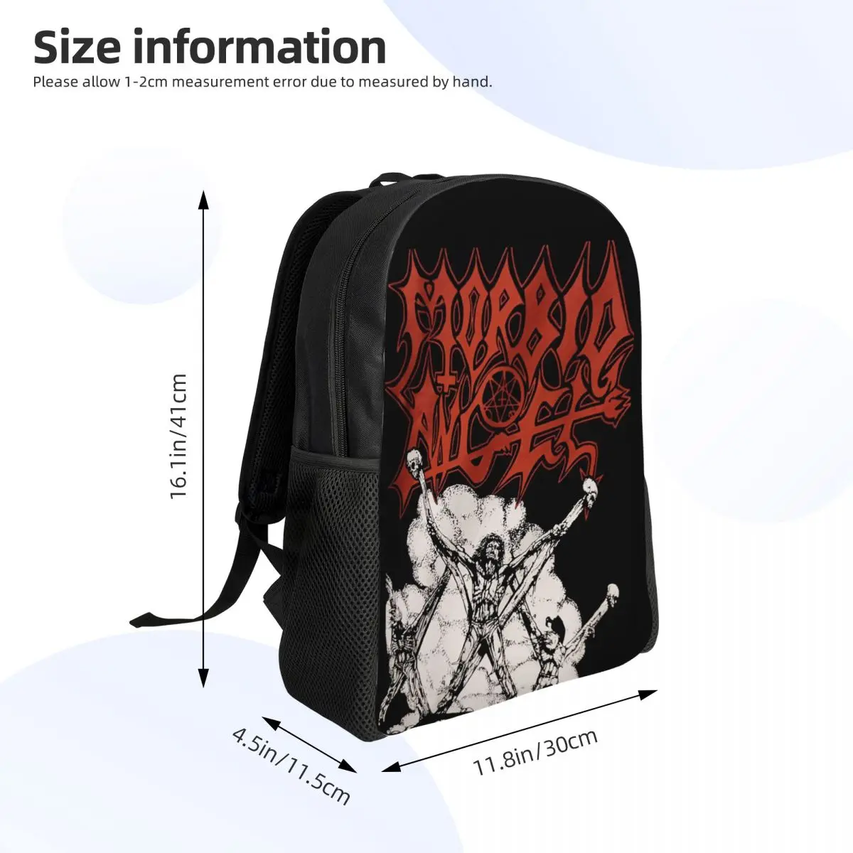 Morbid Angel Thy Kingdom Come Student Backpack School Bag Hiking Travel Daypack for Boys Girls Fashion Bookbag Shoulder Bags