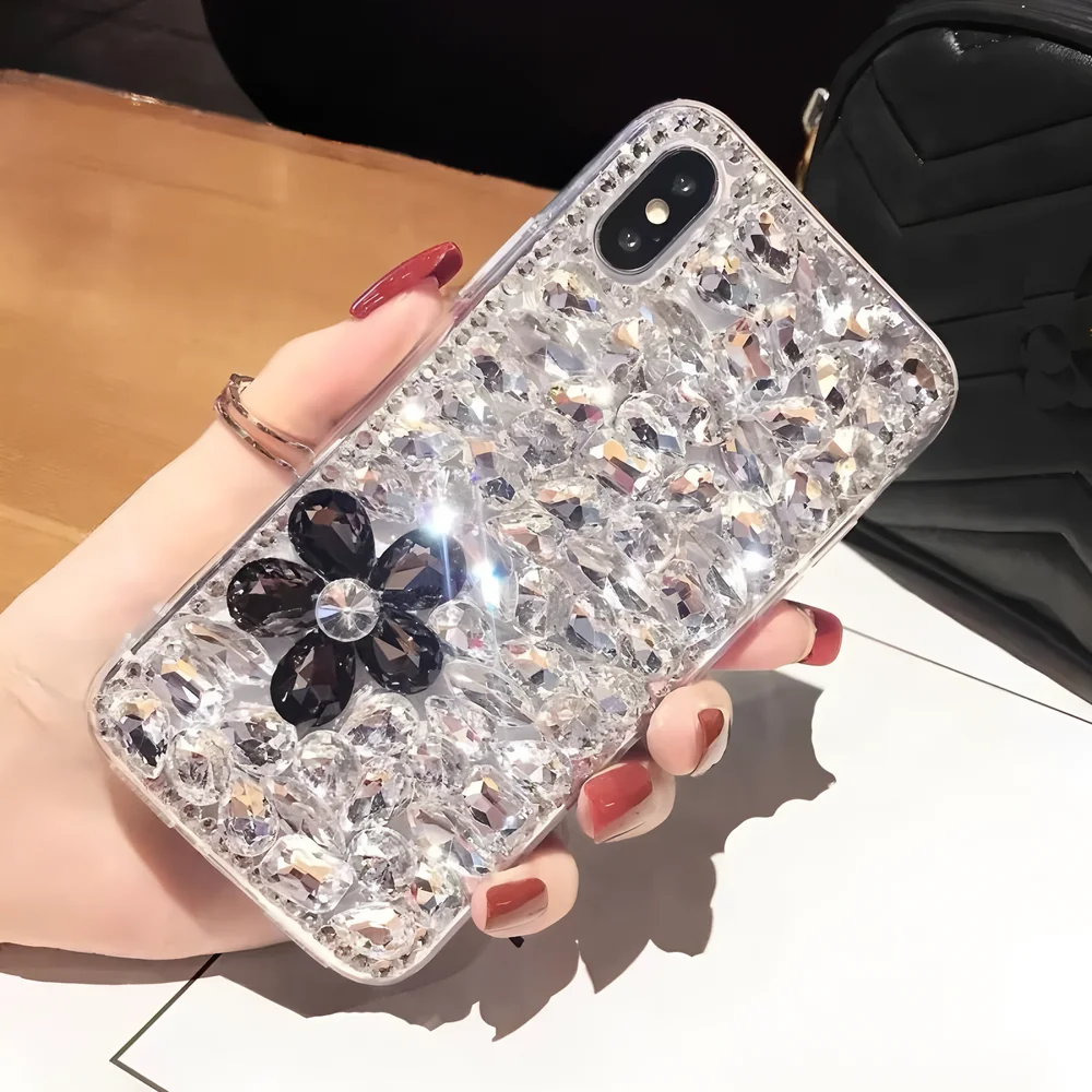 حافظة هاتف فاخرة ثلاثية الأبعاد ماسية لهاتف Honor Magic 7 4 Lite 6 Pro 5G حافظة مرصعة بالجواهر