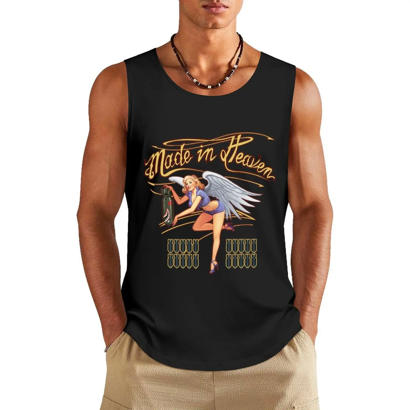 

Resident Evil 2 Remake Made in Heaven Chris Version Tank Top Men's sleeveless gym shirts Fitness men clothing
