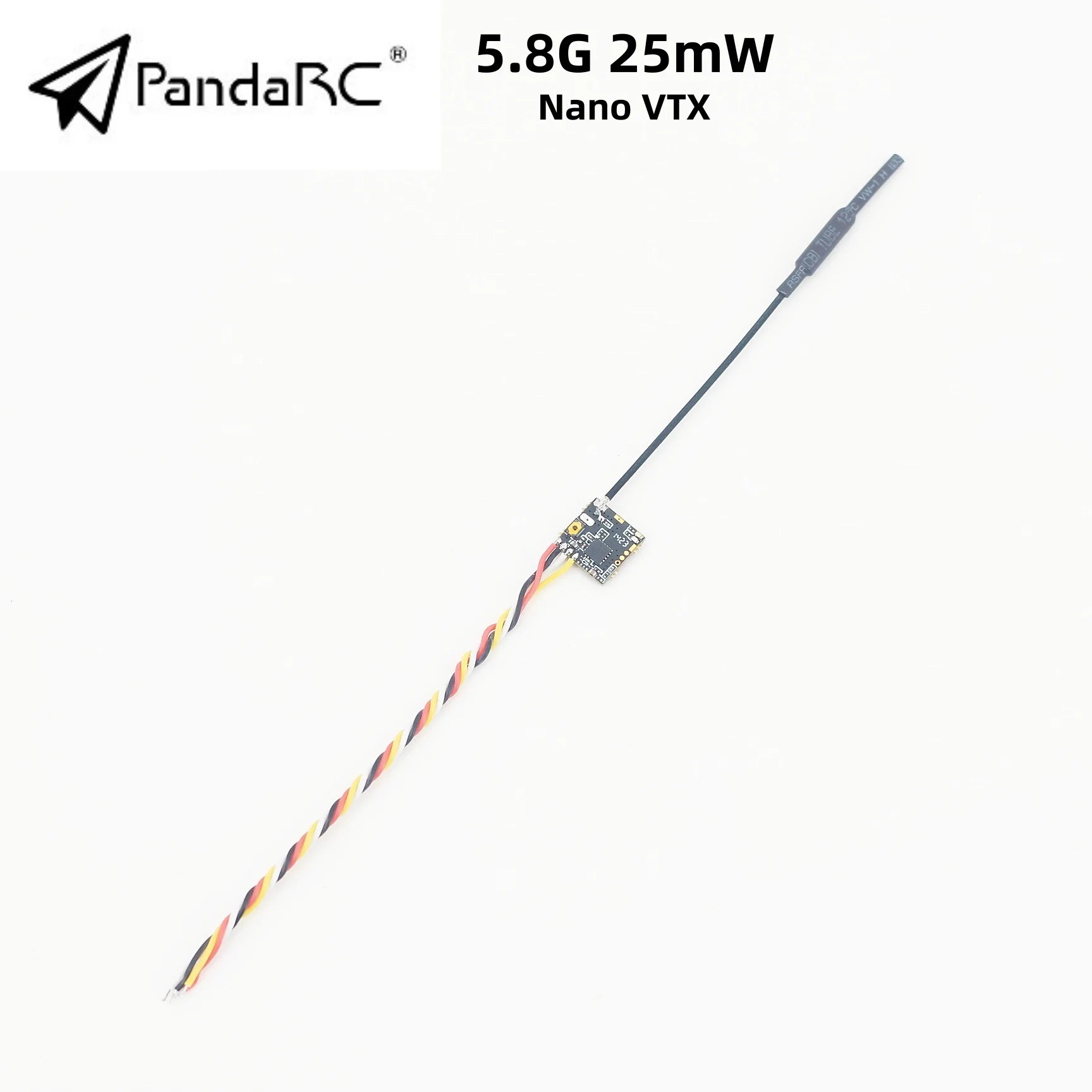 New PandaRC Nano25 5.8G 40CH 25mW FPV Video Transmitter OSD Adjustment Parameters NTSC/PAL for FPV RC Drone