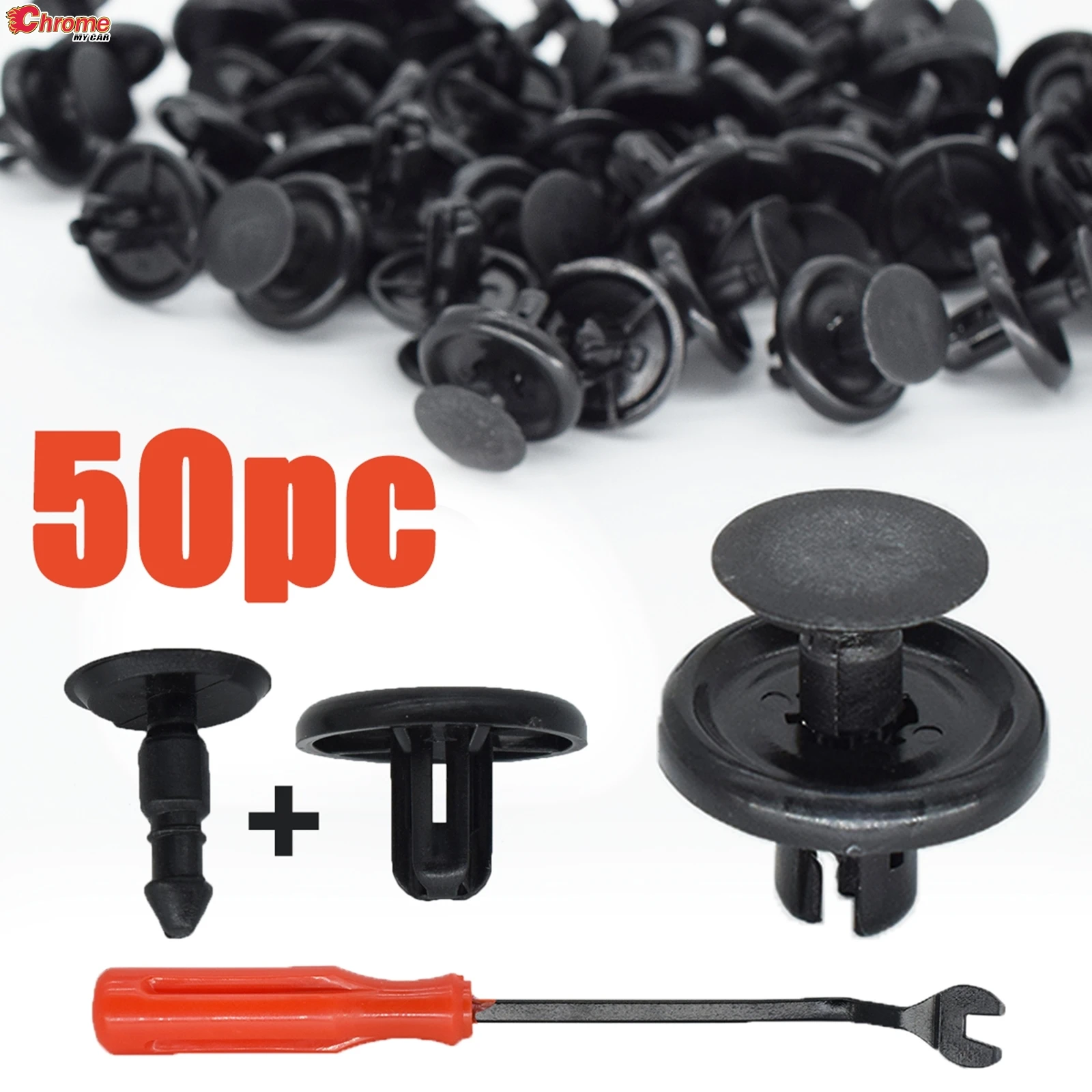 50pc Auto Bumper Fastener Rivet Retainer Push Engine Cover Car Door Trim Panel Clip Fasteners for Toyota Lexus RX350 IS300 ES350