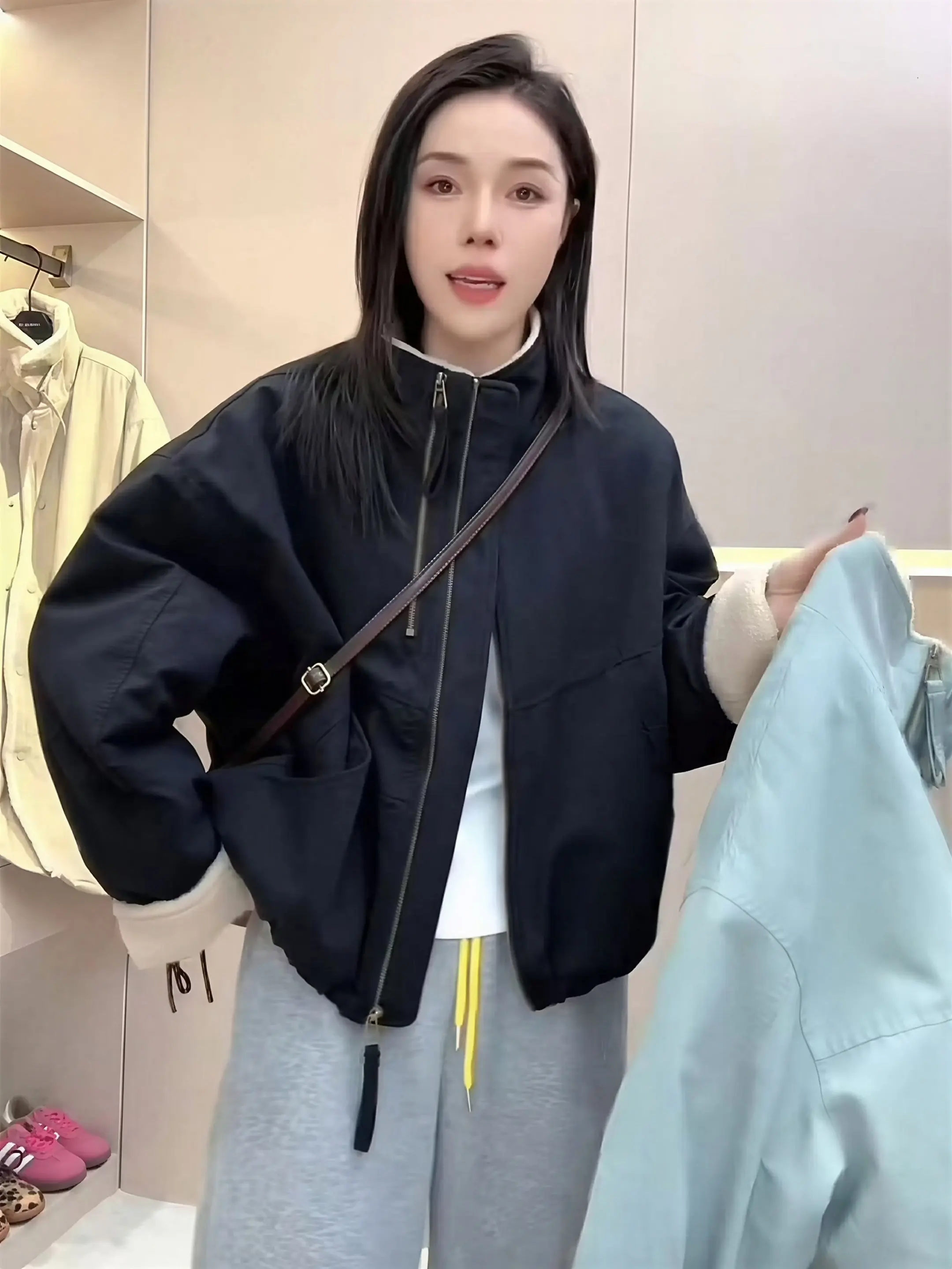 

Parkas Womens Unisex Winter Polyamide Padded Full-Zip Double-Layered Multi-Pockets Concealed Trekking Hiking Water-Resistant Ins