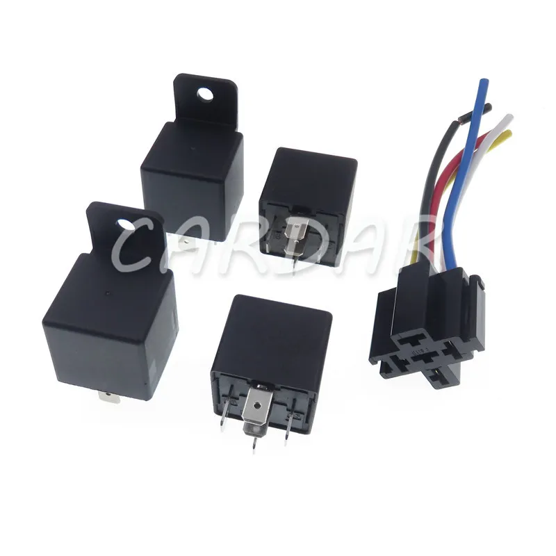 

5pin DC 60A 12V-72V Normally Open Car Relay Automotive Waterproof Relay and Socket with Wiring