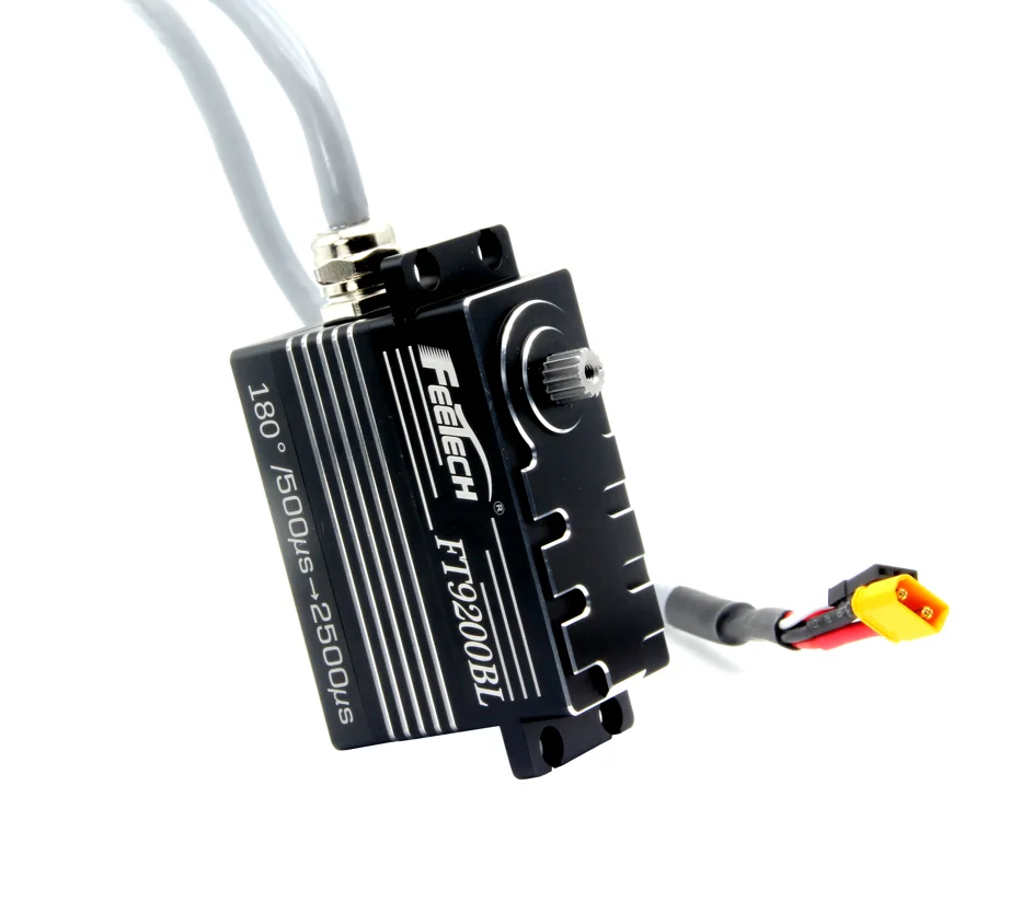 

Feetech FT9200BL 200 кг с высоким крутящим моментом 0,252S, бесщеточный цифровой водонепроницаемый сервопривод с металлической шестерней для 1/5 радиоуправляемых автомобилей/внедорожный робот