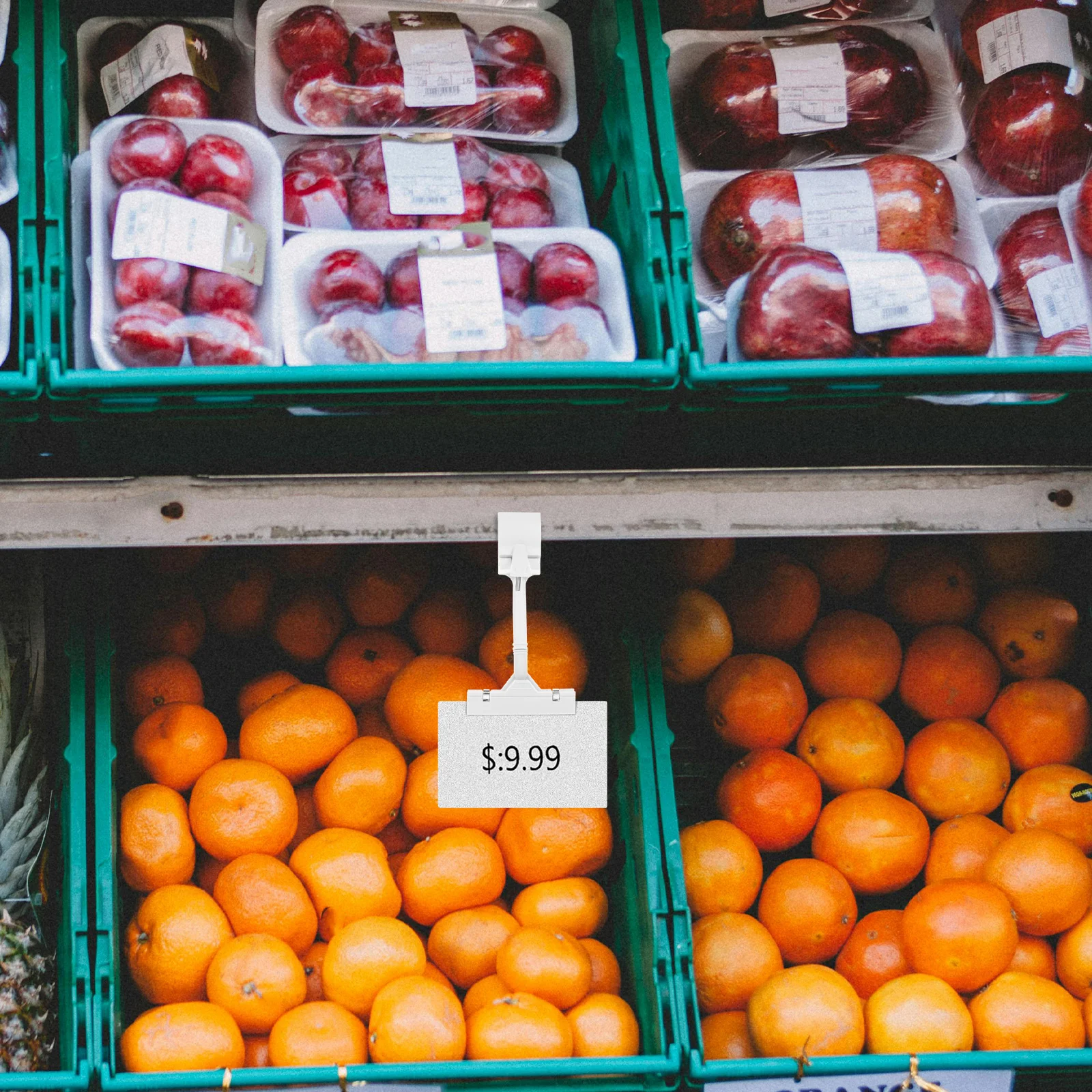 

10pcs Advertising Clips Plastic Sign Holders Adjustable Display Stands For Retail Store Supermarket Exhibition Double Sided Tag