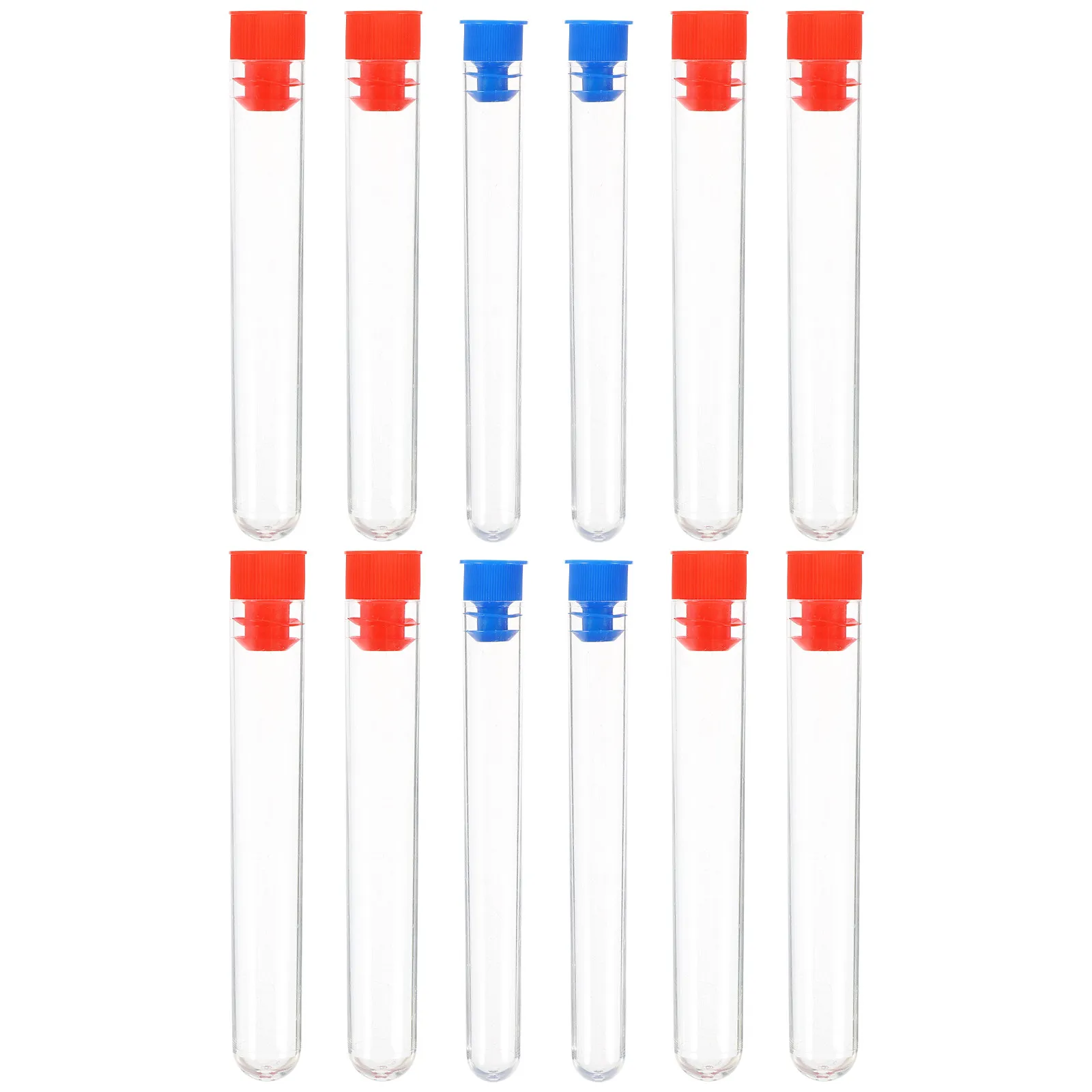 

12Pcs Clear Plastic Test Tubes ABS Material Scientific Experiment for Learning Stem Education Propagation