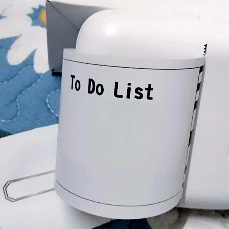 Print Pod Sticker Drucker, Mini Pocket Drucker, Inkless Sticker Drucker tragbarer Mini Thermo Drucker mit Druckpapier langlebig