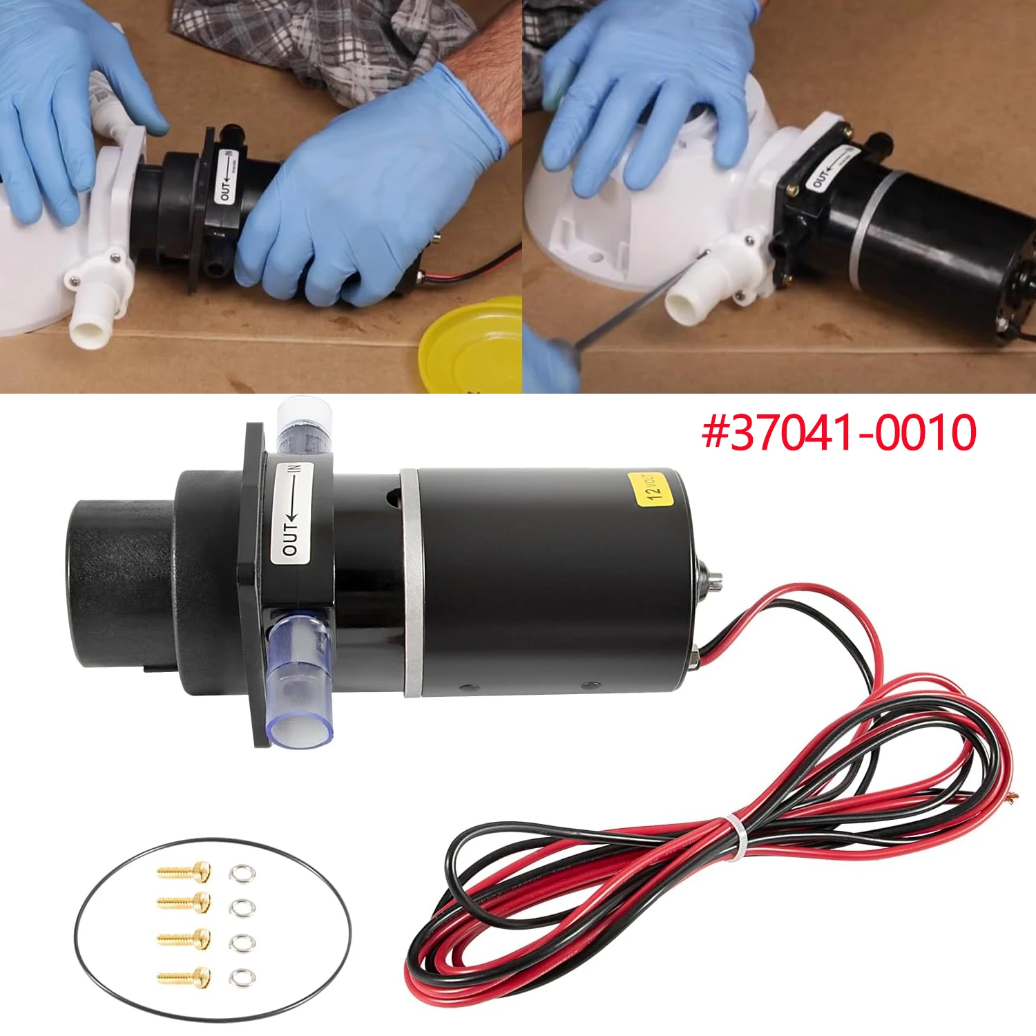 

Дополнительная сборка морского электрического туалета Macerator # 37041-0010 для электрических морских туалетов PAR Подходит для Jabsco 37010-Series 12 Вольт