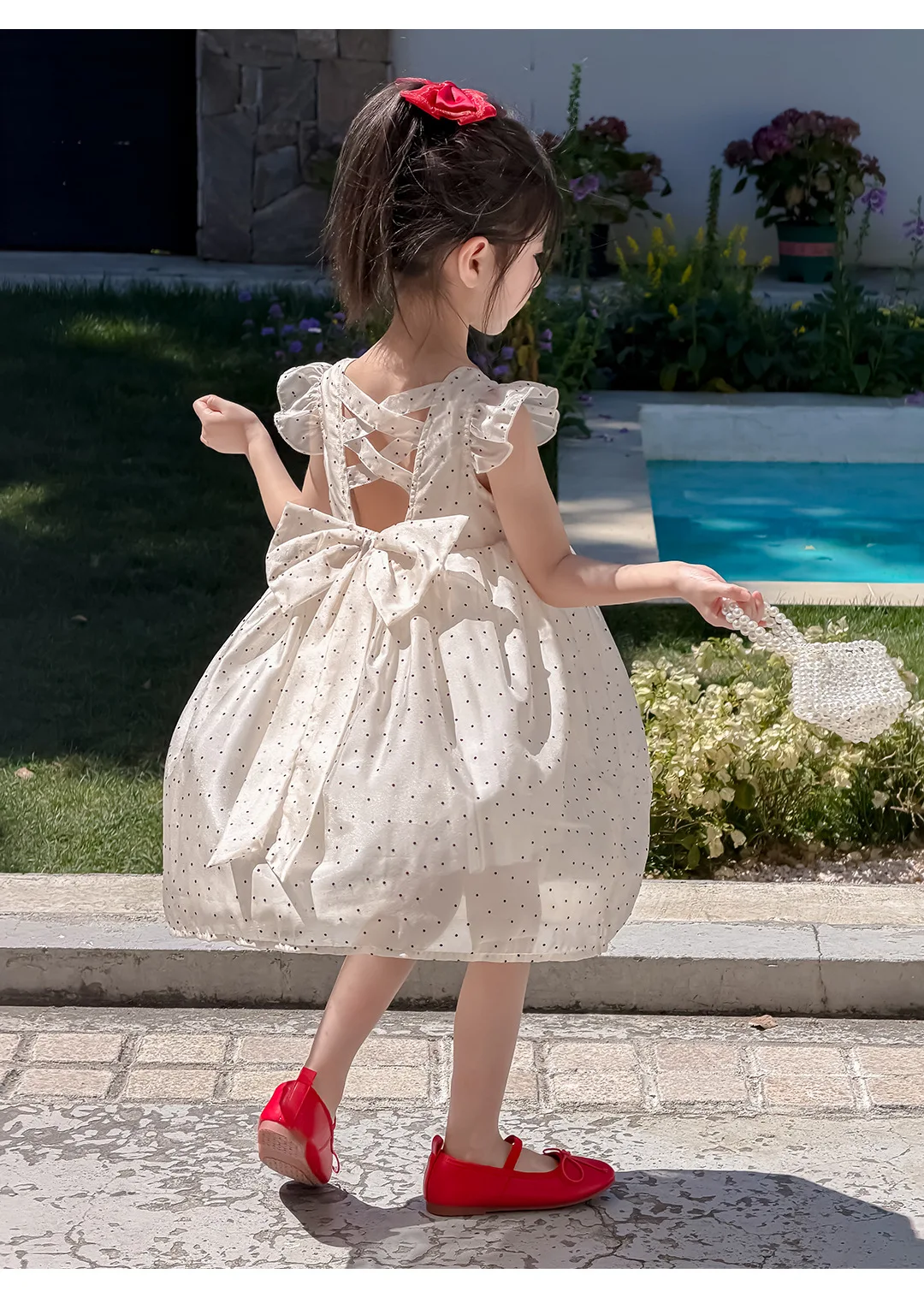 2026 New Baby Summer Girls Back Hollow Out Dress, Princess Kids Sweet Fashion Party Dress 2-7 T