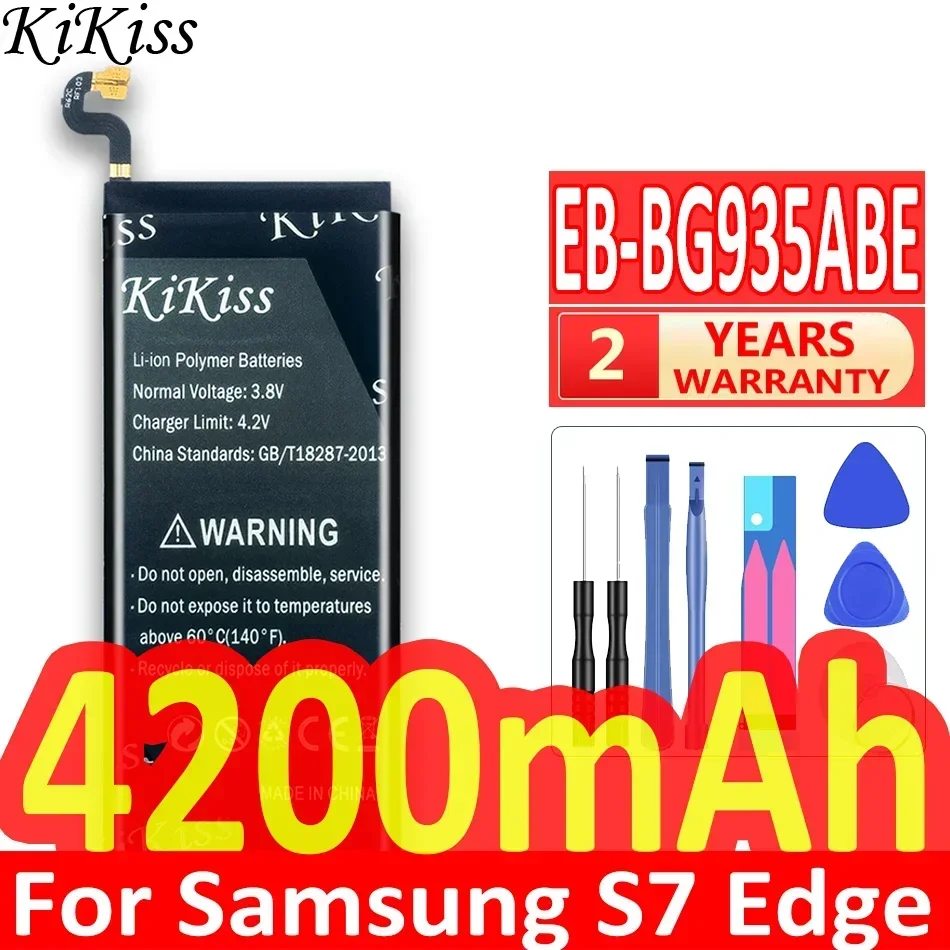 

Аккумулятор KiKiss EB-BG935ABE емкостью 4200 мАч для Samsung Galaxy S7 Edge SM-G935 G9350 G935F G935FD G935W8 + инструменты