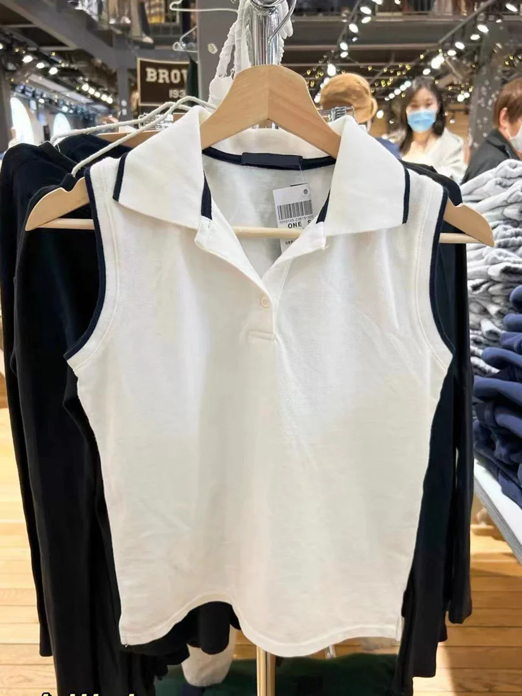 เสื้อกล้ามผู้หญิง แขนกุด คอปกติดกระดุม สไตล์ลำลอง น่ารักหวานๆ สำหรับฤดูร้อน ทรงเข้ารูป ผ้าฝ้าย ใส่สบายๆ สไตล์ Preppy ทันสมัย