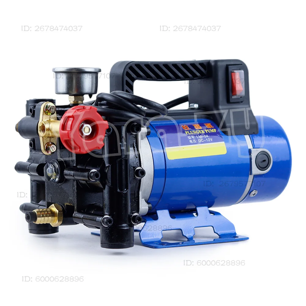 Agricultural Electric High Pressure Pump Spraying Watering Car Wash Irrigation Double Cylinder Piston 12V/24V/48V/60V/220V
