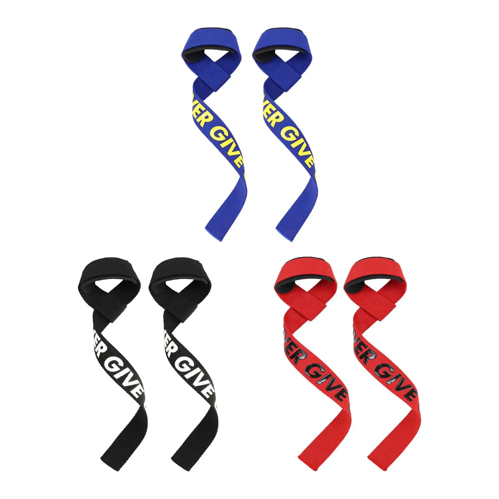 2 Pieces Weight Lifting Straps for Men Women Anti Slip Padded Wrist Wraps for Gym Workout Dumbbell Strength Training Deadlifting