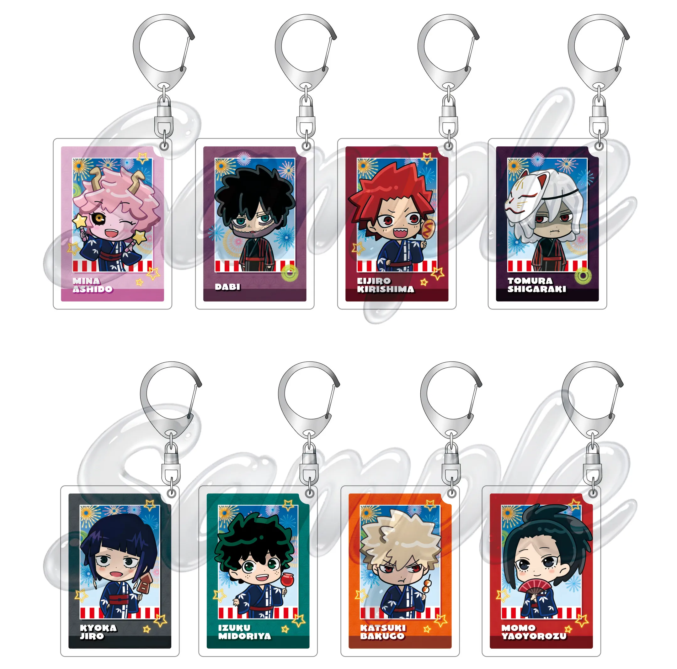 Anime My Hero Academia 6cm Acrylic Keyrings Backpack Decorations Accessories Decor Gifts Exquisite Keys