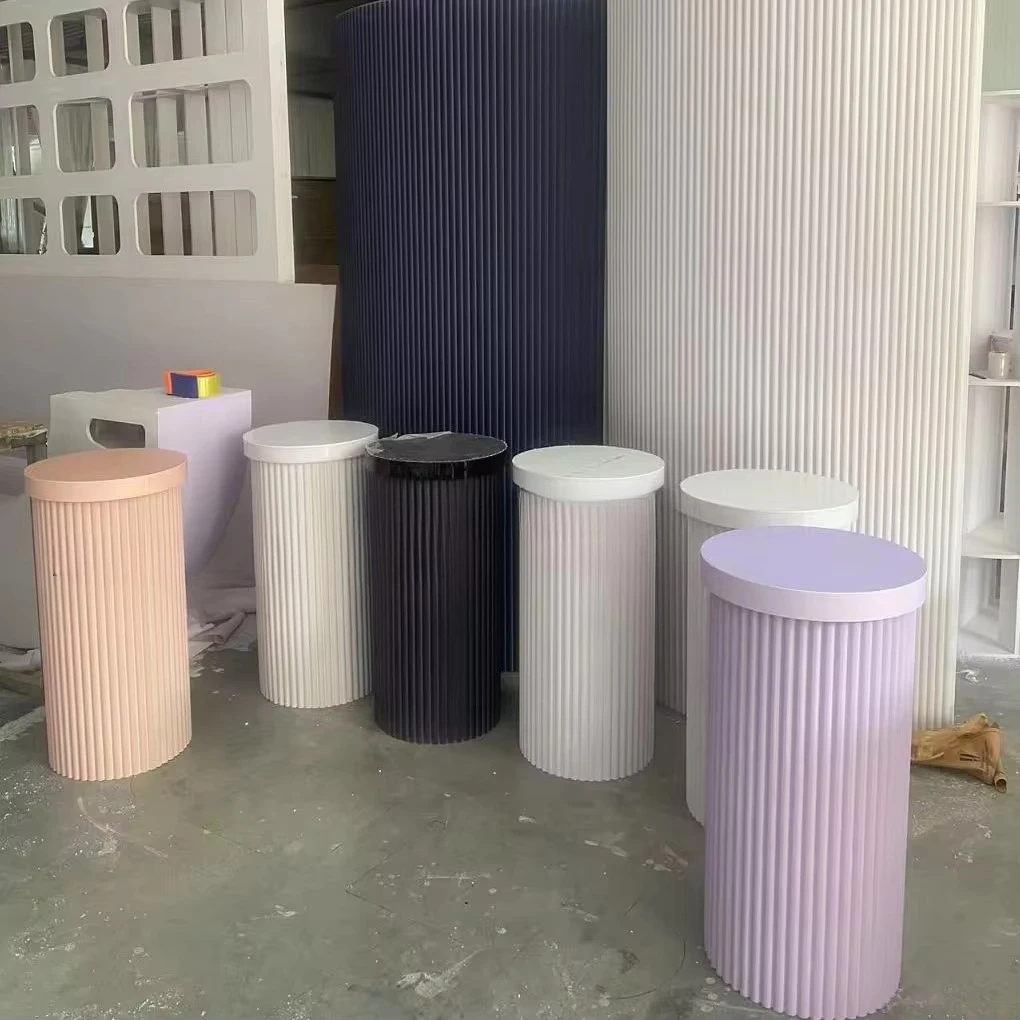 Custom Wedding Party Holiday Decoration Dessert Table Cake Stand Colorful Round PVC Corrugated Base