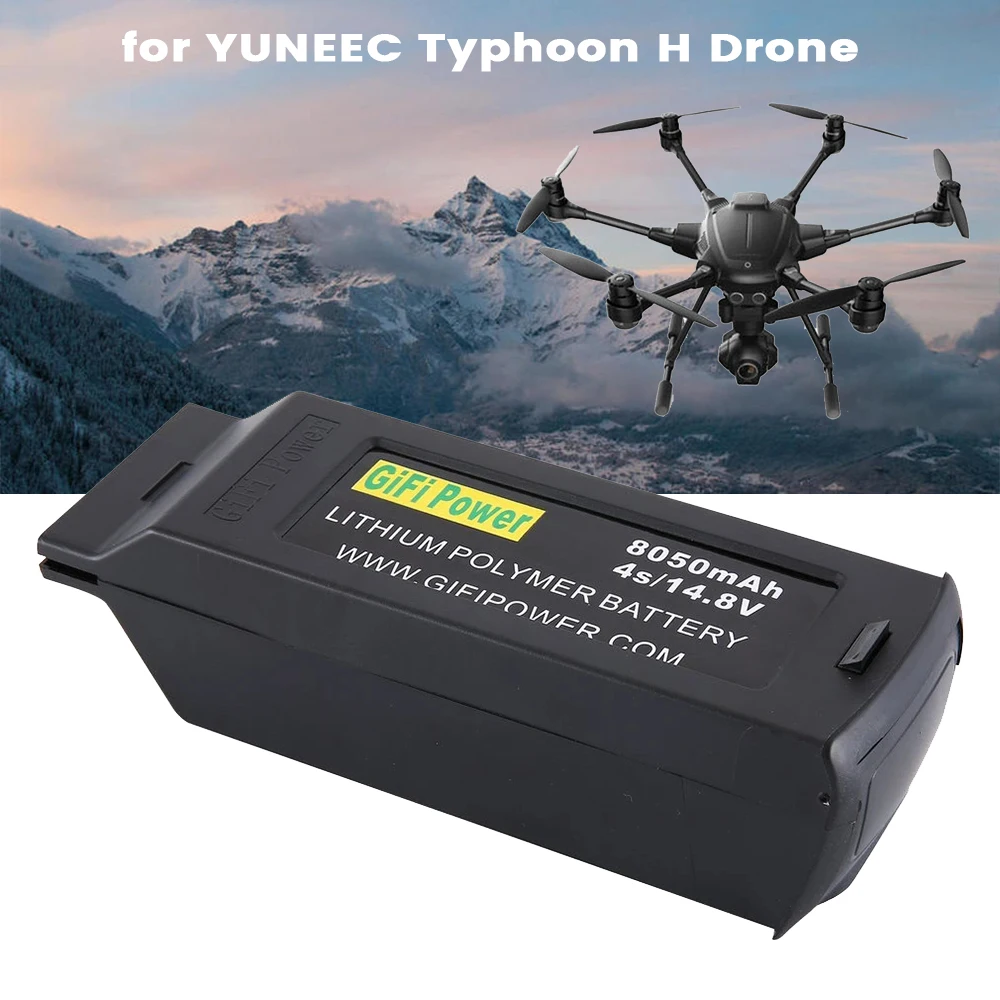 

8050mAh 14.8V Large Capacity Battery 4S Upgraded Replacement Lipo Battery Drone Battery For Yuneec Typhoon H H480