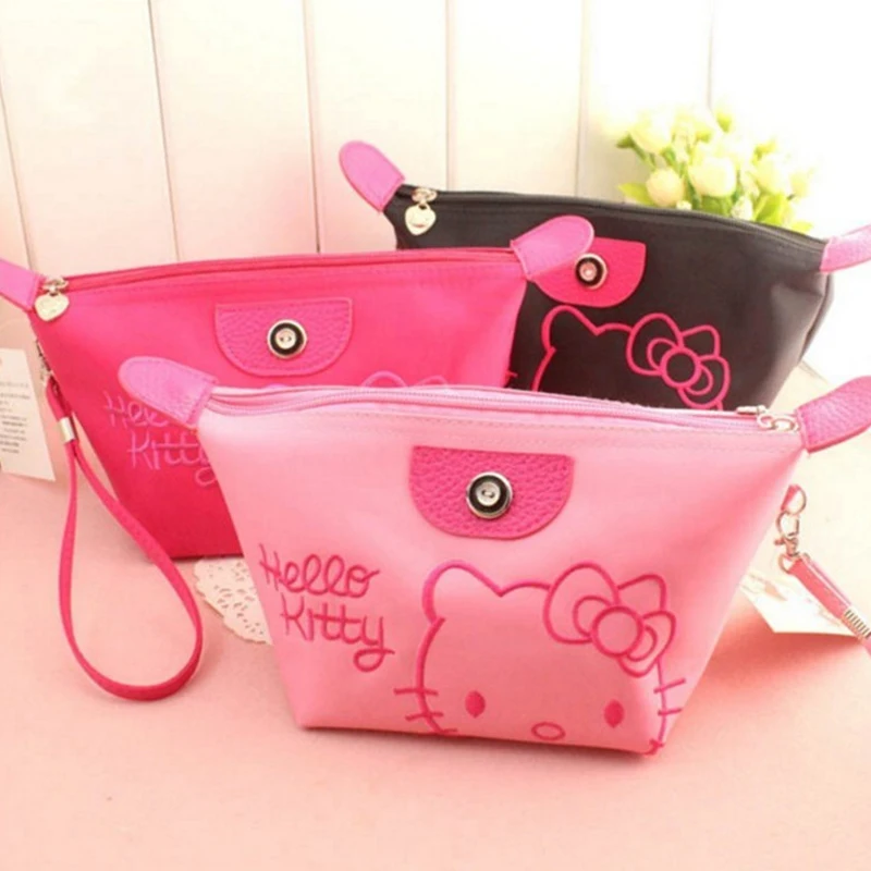 

Hello Kittys Cosmetic Bag Sanrios Cartoon Travel Water Proof Large Capacity Wash Storage Kawaii Cartoon Girl Gift Bags for Woman