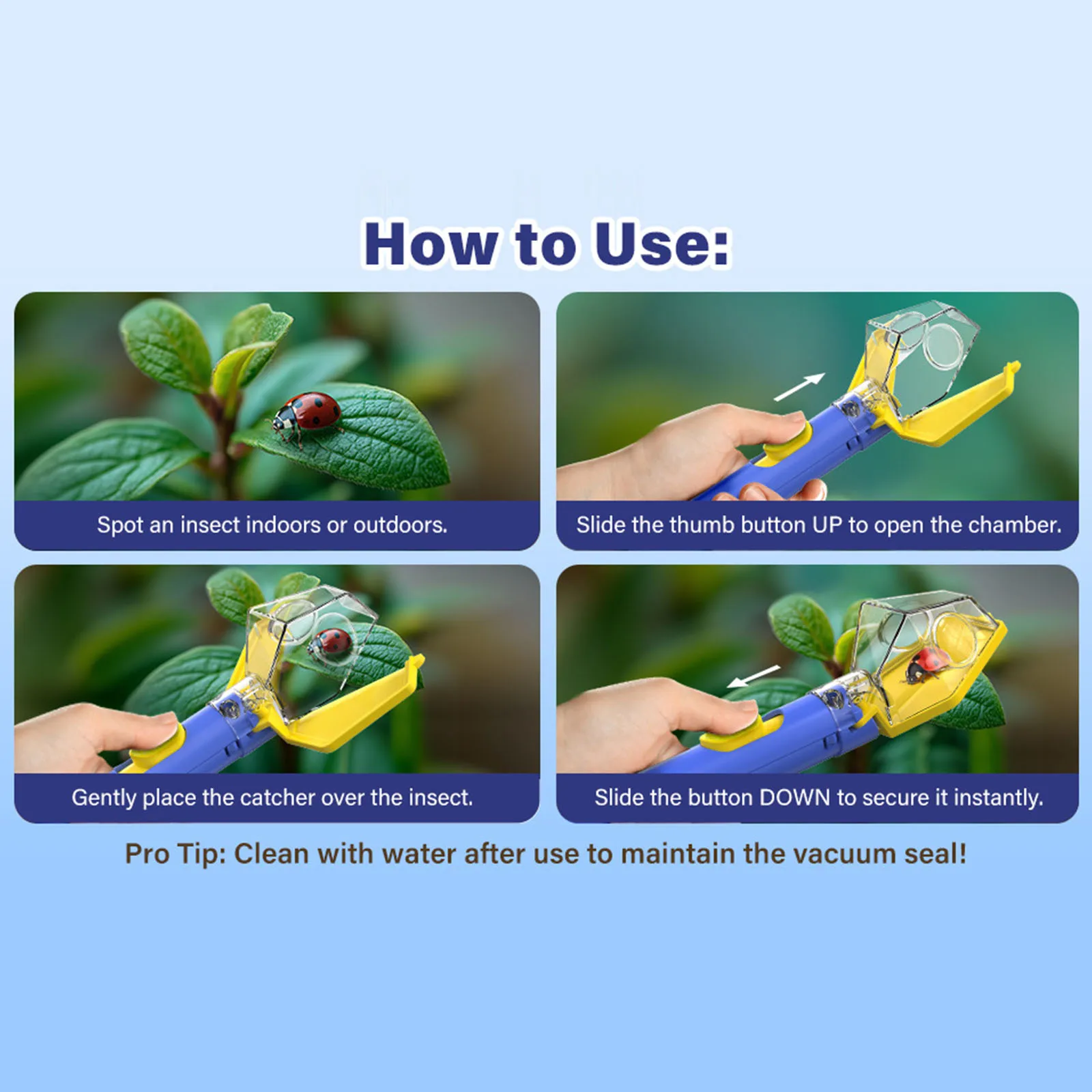 Multifunctional Insect Trap Safe Release Mechanism Transparent Spiders Observer Box for Outdoor Nature Educational Exploration