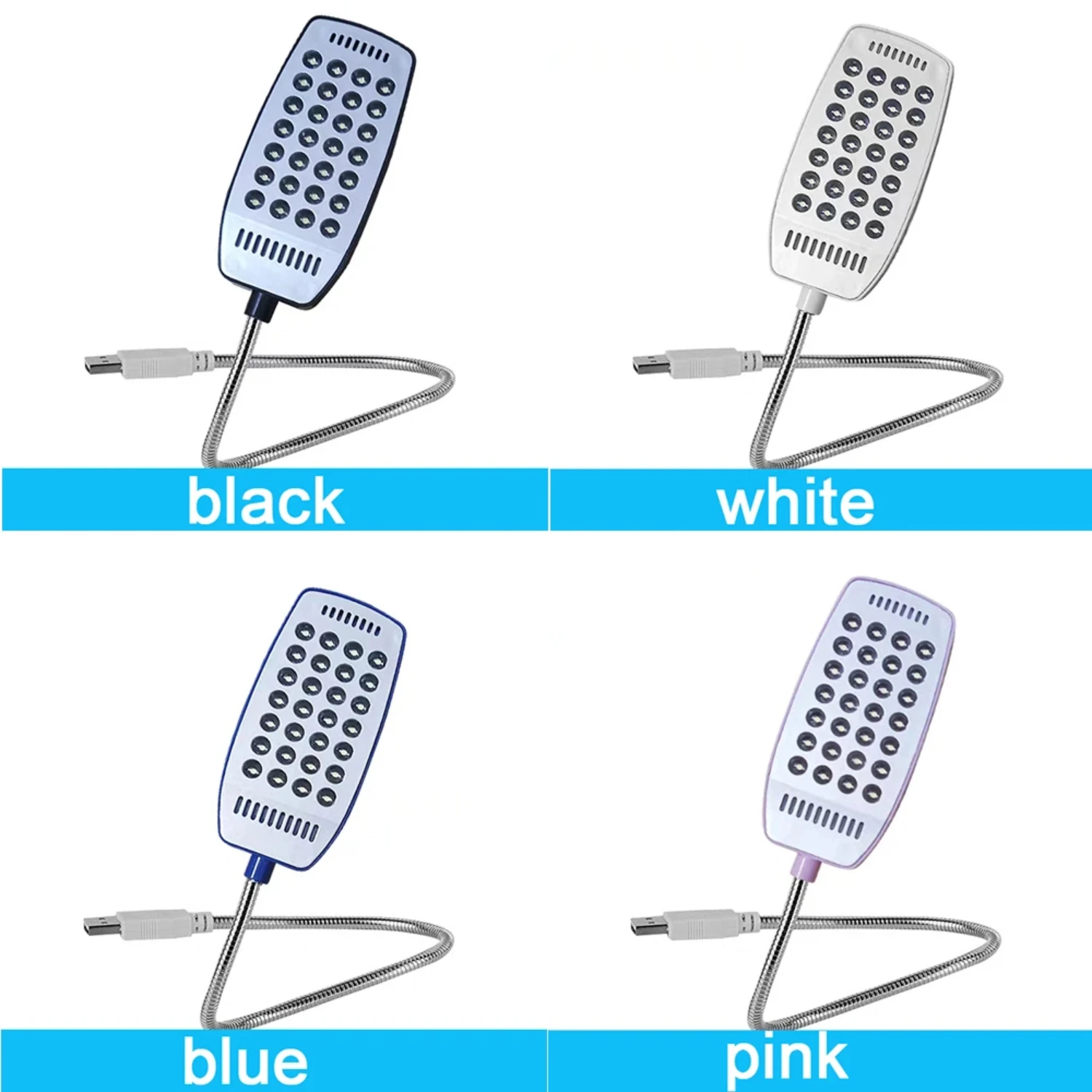 28 LED Luce da libro super luminosa DC5V USB Lettura Luci notturne Lampada da tavolo flessibile Power Bank Computer portatile Notebook