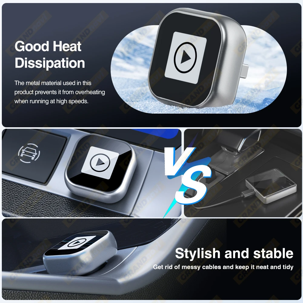 clearance price For VW Toyota Nissan Honda Ford New Wireless CarPlay Android Auto Adapter USB Mini Box Plug And Play Universal