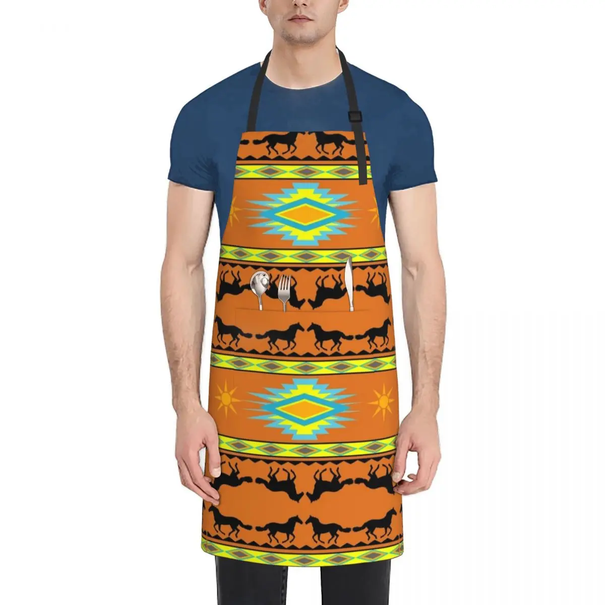 

Native Autumn Apron Bib For Kitchen painters Apron