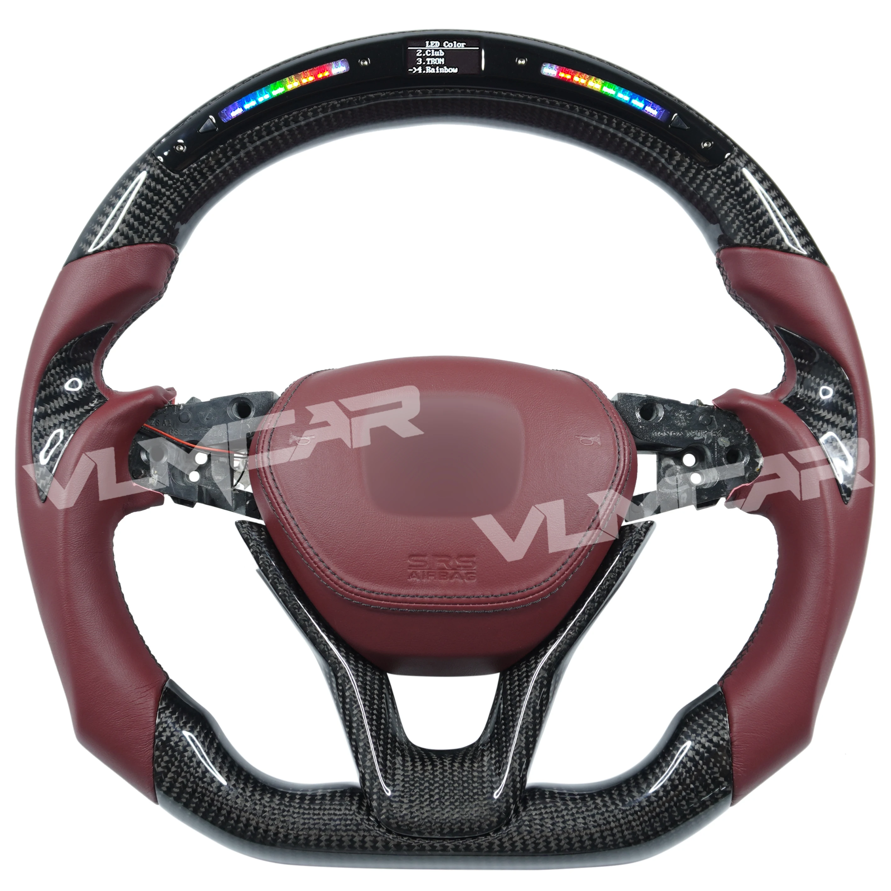 

Private Custom Carbon Fiber Steering Wheel with LED Display for Honda Accord 10th/ Perforate Leather & Glossy Carbon
