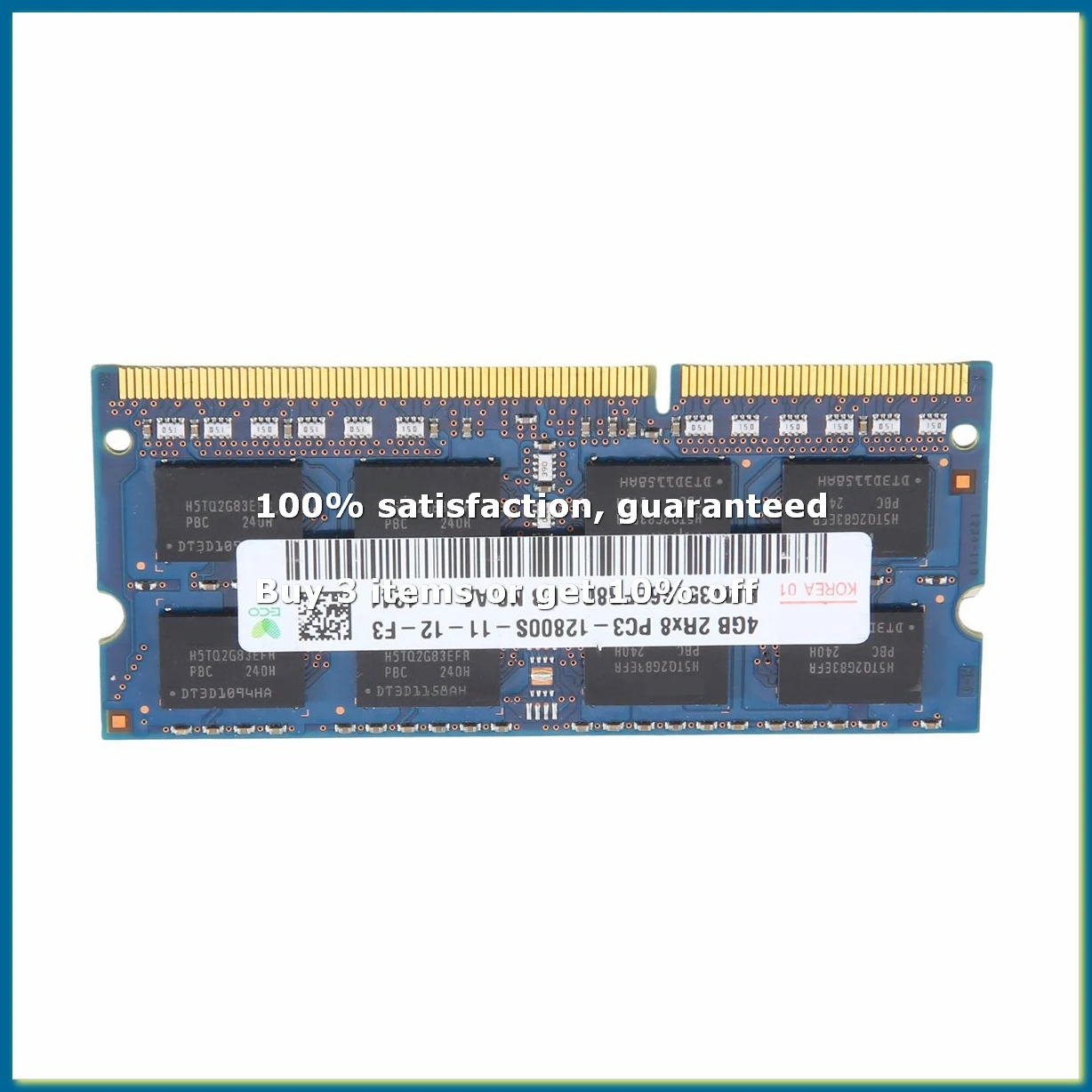 For DDR3 4GB Laptop RAM Memory 1600Mhz PC3 12800 2RX8 1.5V 16 IC SODIMM Memory Only for-DTD2