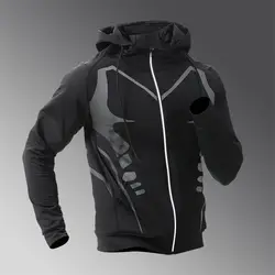 Motion Quick Dry Sport Coat Men's Clothing New Bodybuilding Elastic Run Train Long Sleeves Hooded All-match Comfortable Jackets